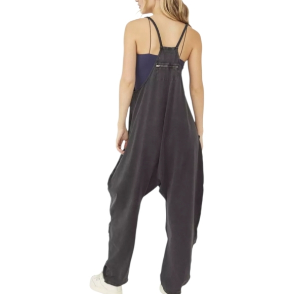 Free People Movement Hor Shot Onies Jumpsuit Black/Gray Oversized Size M - Picture 3 of 8